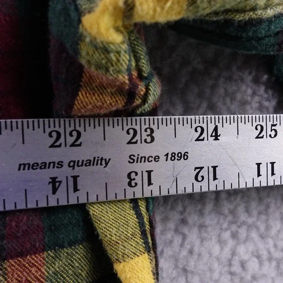LLBean Mens L Tall‎ Traditional Fit Flannel Shirt Plaid Button Down Outdoor - Picture 6 of 7